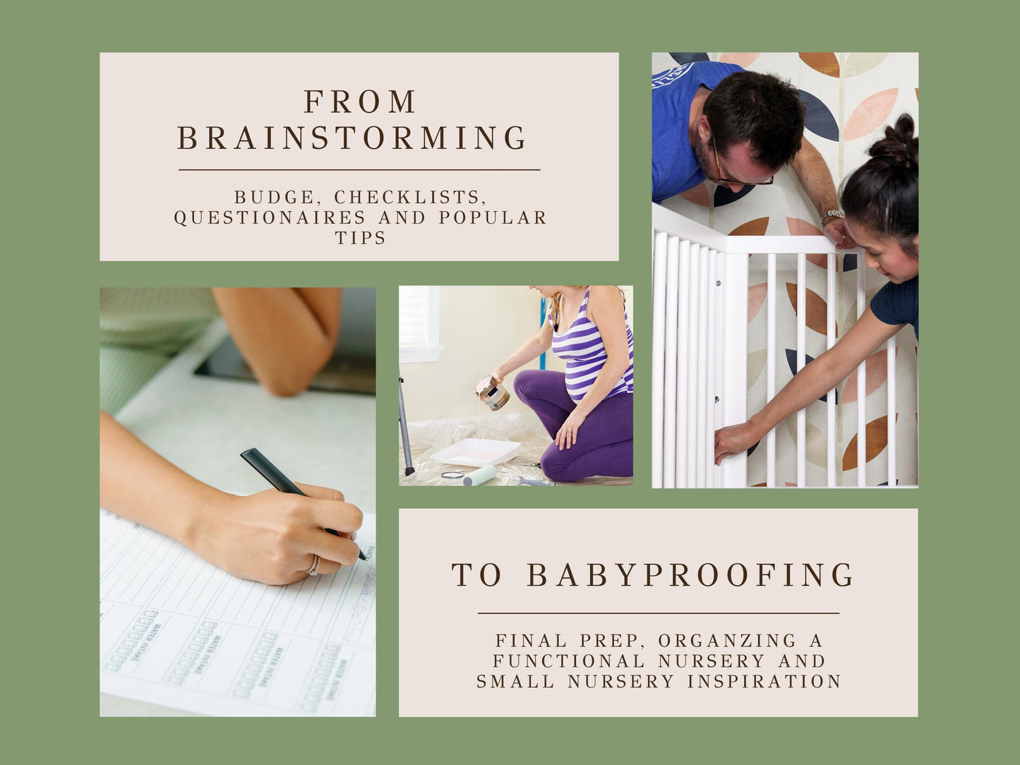Essential Guide for Nursery Setup Printable Planner with 35 Worksheets